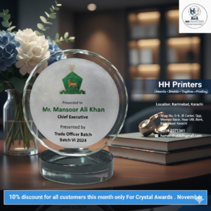 premium imported crystal round award with glossy black base (7x7 inches)
